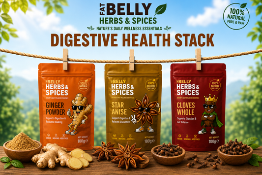 Digestive Health Stack | Ginger + Star Anise + Cloves | Fat Belly Herbs and Spices